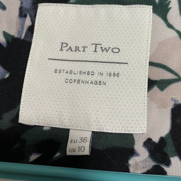 Part Two Copenhagen Top Womens M EU 36 Keyhole Floral Long Sleeve Boho Peasant - Picture 3 of 7